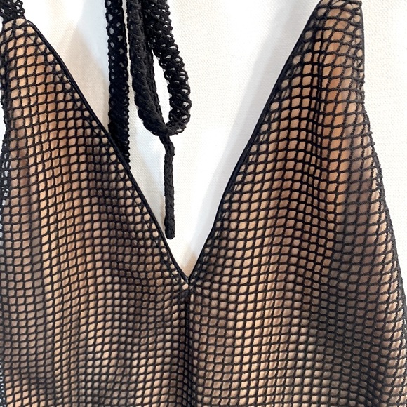 COSMOPOLITAN x Dress the Population Brigette Plunging Halter Bodysuit, Sz S, NWT - Picture 5 of 11